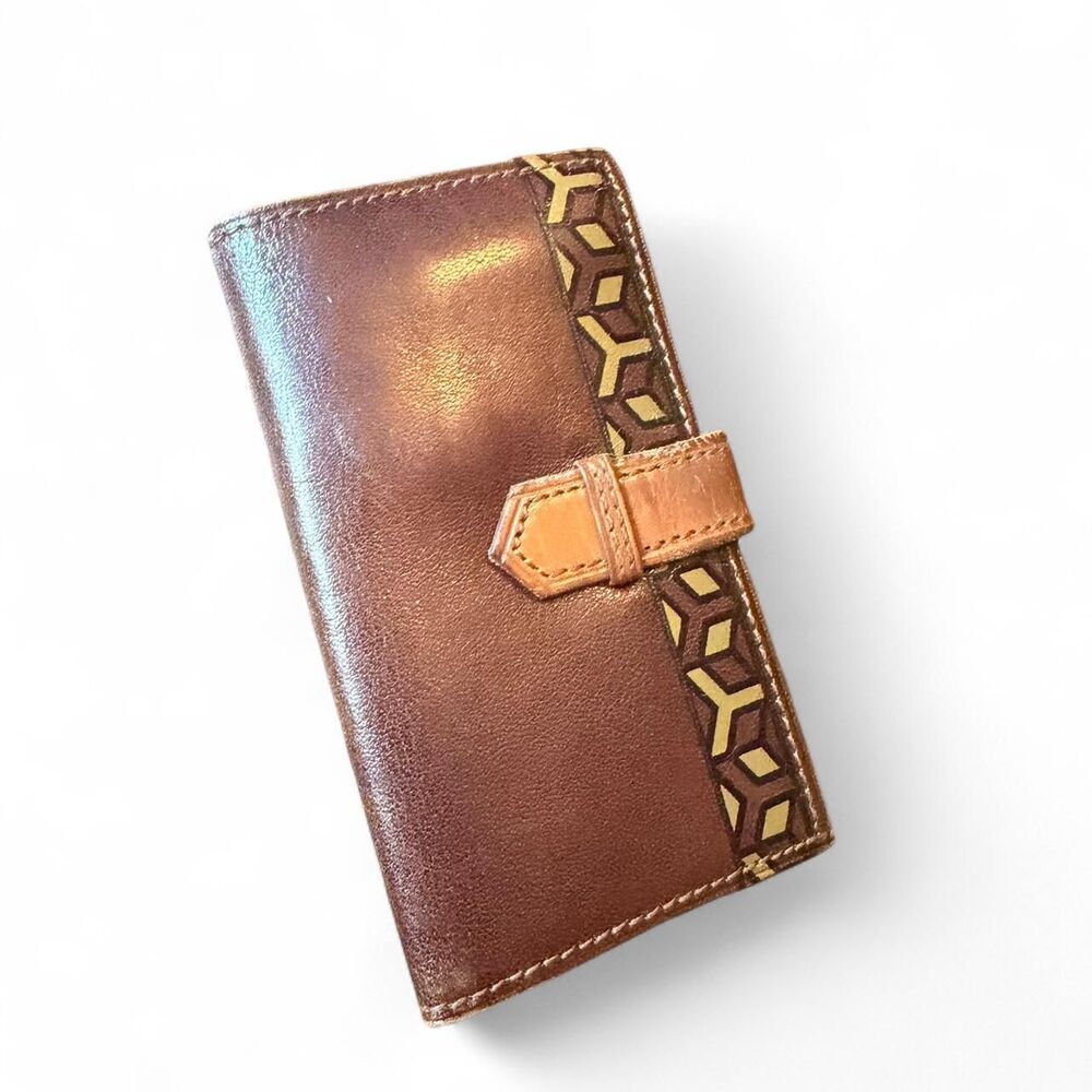 Vintage Yves Saint Laurent YSL Brown Leather 6 Hook Key Case Wallet Made Italy